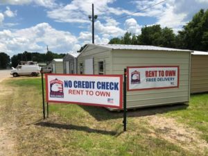 portable storage buildings for Sale and Rent to Own with no credit check